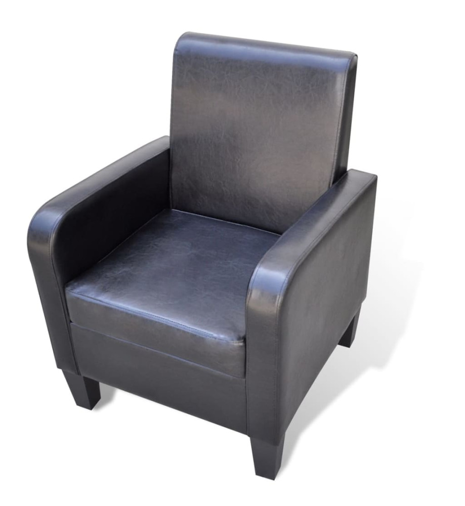 Fauteuil Noir Similicuir