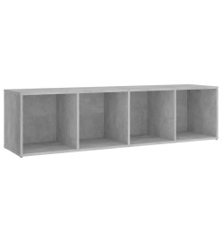 Meuble TV Gris béton 142,5x35x36,5 cm Aggloméré