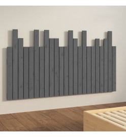 Tête de lit murale Gris 146,5x3x80 cm Bois massif de pin