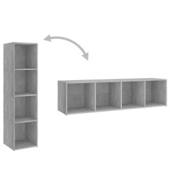 Ensemble de meubles TV 5 pcs Gris béton Aggloméré