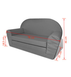 Chaise longue pliable pour enfants Gris