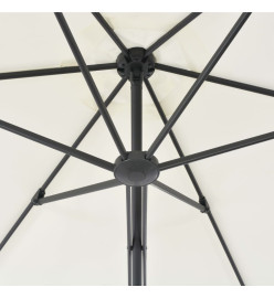 Parasol d'extérieur avec poteau en acier 300 cm Sable