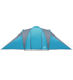 Tente de camping 6 personnes bleu 576x238x193 cm taffetas 185T