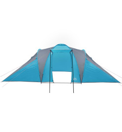 Tente de camping 6 personnes bleu 576x238x193 cm taffetas 185T