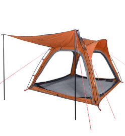 Tente de camping 4 personnes 240x221x160 cm taffetas 185T