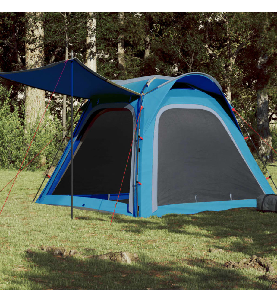 Tente de camping 4 personnes bleu 240x221x160 cm taffetas 185T