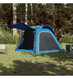 Tente de camping 4 personnes bleu 240x221x160 cm taffetas 185T