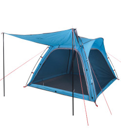 Tente de camping 4 personnes bleu 240x221x160 cm taffetas 185T