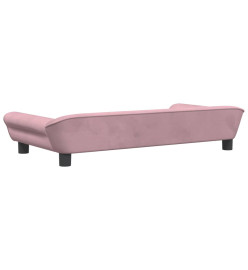 Lit pour chien rose 100x50x21 cm velours