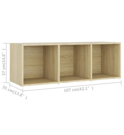 Meubles TV 3 pcs Chêne sonoma 107x35x37 cm Aggloméré