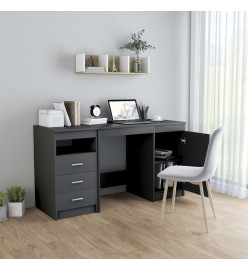 Bureau Gris 140x50x76 cm Aggloméré