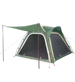 Tente de camping 4 personnes vert 240x221x160 cm taffetas 185T