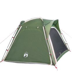 Tente de camping 4 personnes vert 240x221x160 cm taffetas 185T