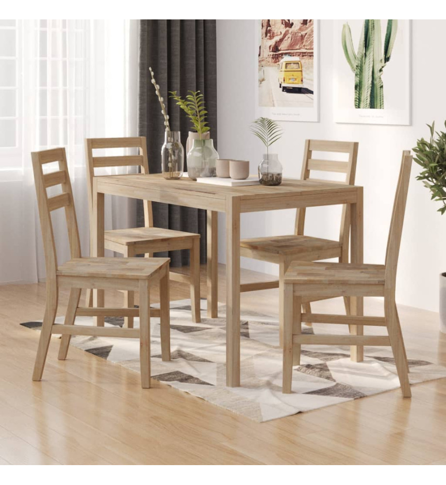 Ensemble de salle à manger 5 pcs Bois d'acacia solide