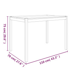 Ensemble de salle à manger 5 pcs Bois d'acacia solide