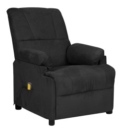 Fauteuil de massage Noir Similicuir daim