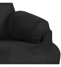 Fauteuil de massage Noir Similicuir daim