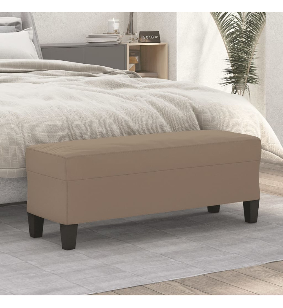 Banc Taupe 100x35x41 cm Tissu microfibre