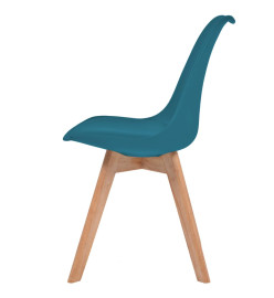 Chaises à manger lot de 2 Turquoise Plastique