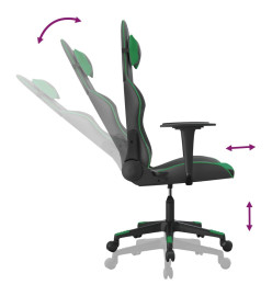 Chaise de jeu Noir et vert Similicuir
