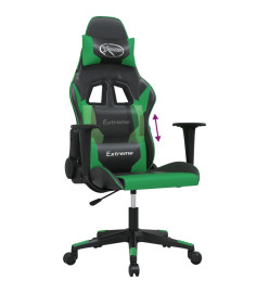 Chaise de jeu Noir et vert Similicuir