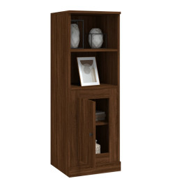 Buffet haut chêne marron 36x35,5x103,5 cm bois d'ingénierie