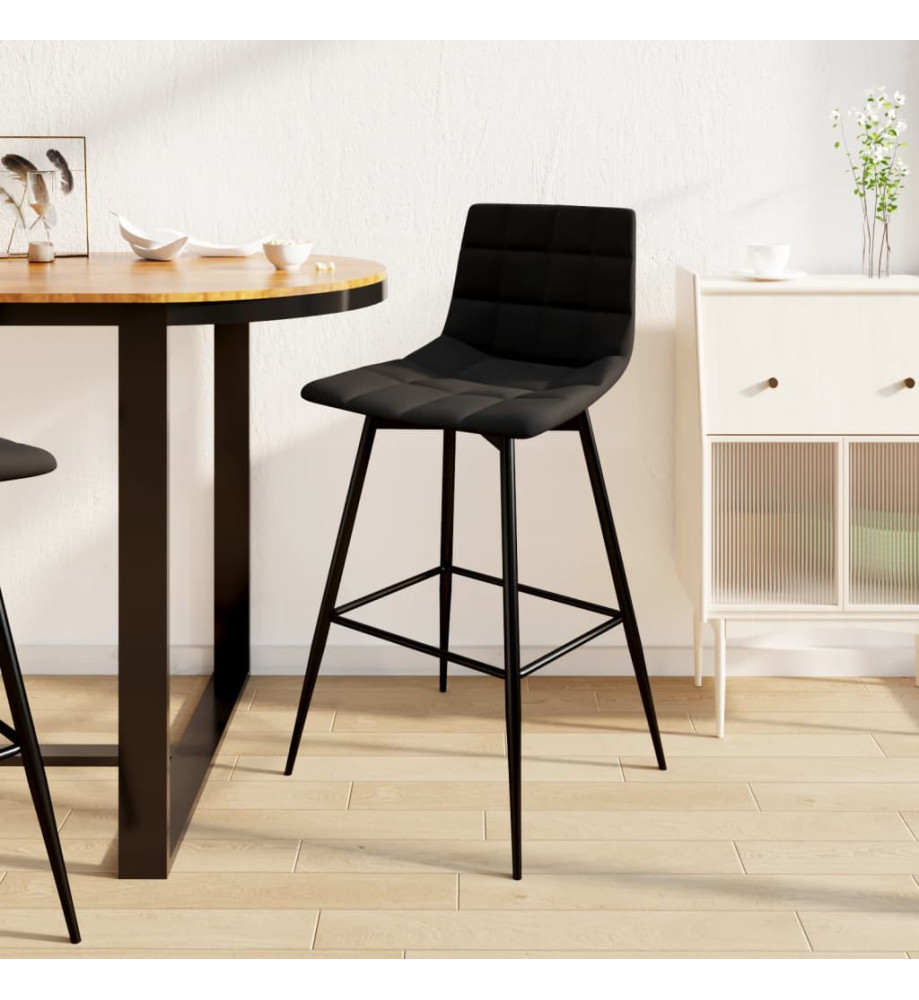 Tabouret de bar Noir Velours