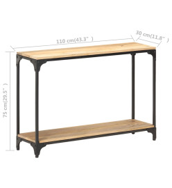 Table console 110x30x75 cm Bois de manguier massif