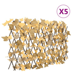  Treillis de feuille d'érable artificiel extensible 5 pcs