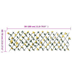  Treillis de lierre artificiel extensible jaune 180x60 cm