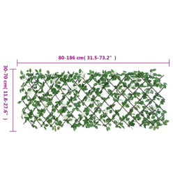 Treillis de lierre artificiel extensible vert 5 pcs 186x70 cm