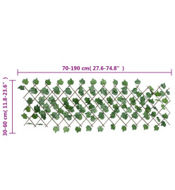  Treillis de feuille de vigne artificiel extensible 190x60 cm