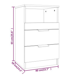 Tables de chevet 2 pcs Blanc brillant Bois d'ingénierie