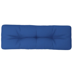 Coussin de palette bleu royal 120x40x12 cm tissu