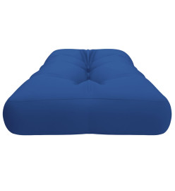 Coussin de palette bleu royal 120x40x12 cm tissu