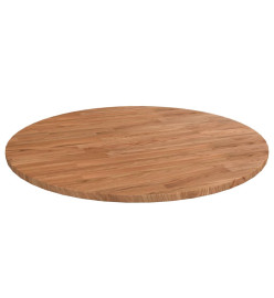 Dessus de table rond Marron clair Ø80x1,5 cm Bois chêne traité