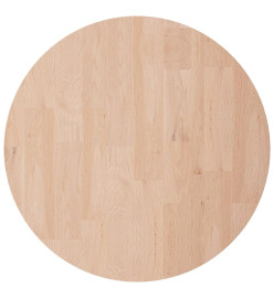 Dessus de table rond Ø50x2,5 cm Bois de chêne massif non traité