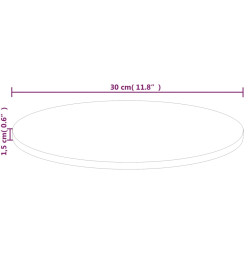 Dessus de table rond Ø30x1,5 cm Bois de chêne massif non traité