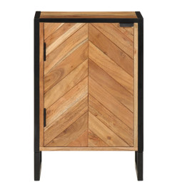 Armoire de salle de bain bois massif d'acacia et fer