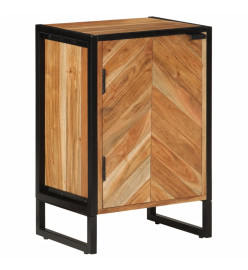 Armoire de salle de bain bois massif d'acacia et fer