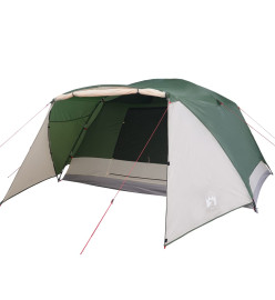 Tente de camping 6 personnes vert 412x370x190 cm taffetas 190T