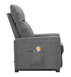 Fauteuil de massage inclinable Gris clair Tissu