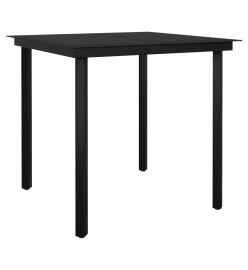 Ensemble de salle à manger de jardin 3 pcs Noir