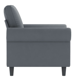 Fauteuil Gris foncé 60 cm Velours