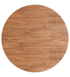 Dessus de table rond Marron clair Ø90x1,5 cm Bois chêne traité