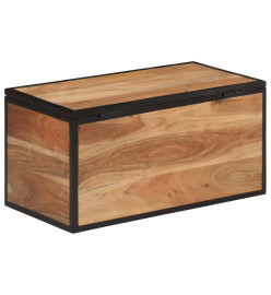 Boîte de rangement 60x30x30 cm bois massif d'acacia et fer