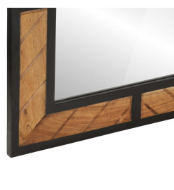 Miroir de salle de bain 60x1x55 cm bois massif d'acacia