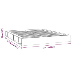 Cadre de lit Blanc 200x200 cm Bois massif