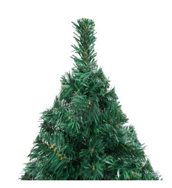 Arbre de Noël artificiel avec branches épaisses vert 210 cm PVC