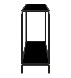 Table console Noir 120x35x75 cm Verre trempé